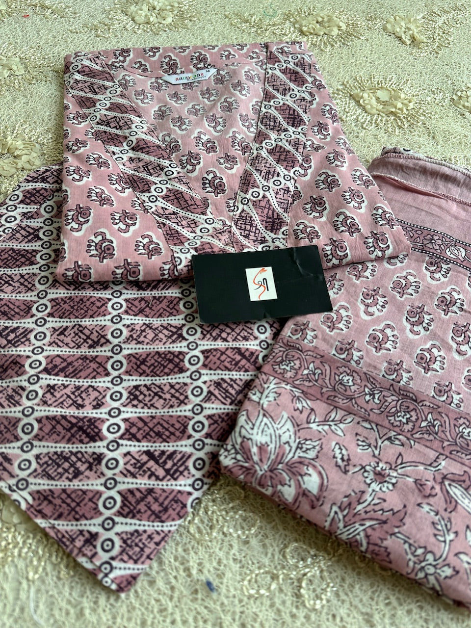 Pure Premium HandBlock Printed Cotton Kurta N Pant With Dupatta