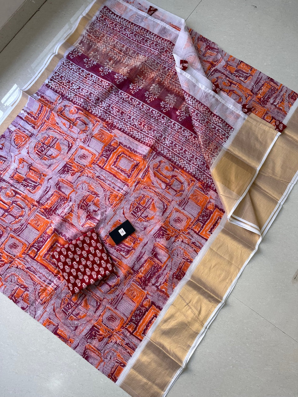 Pure Digital Printed Kota Cotton Doria Saree