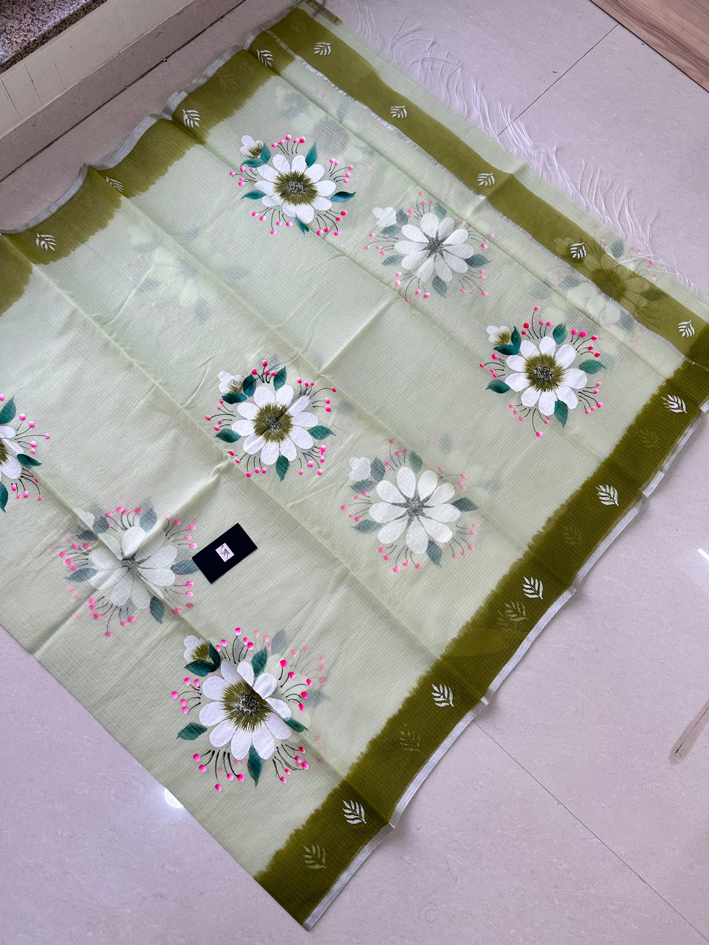 Handpainted Kota Cotton Doria Saree