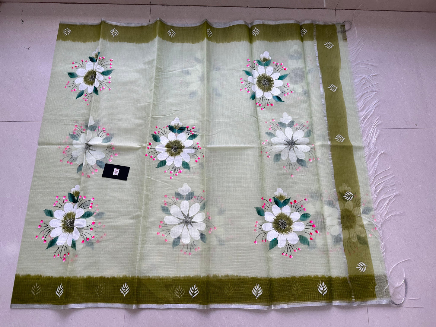 Handpainted Kota Cotton Doria Saree