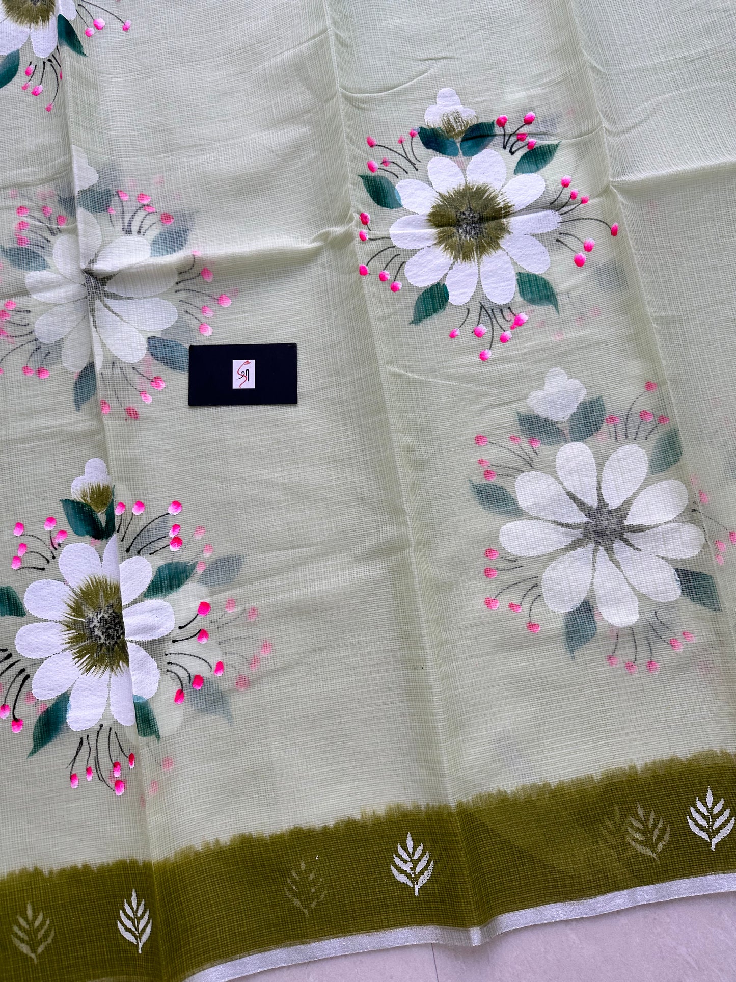 Handpainted Kota Cotton Doria Saree