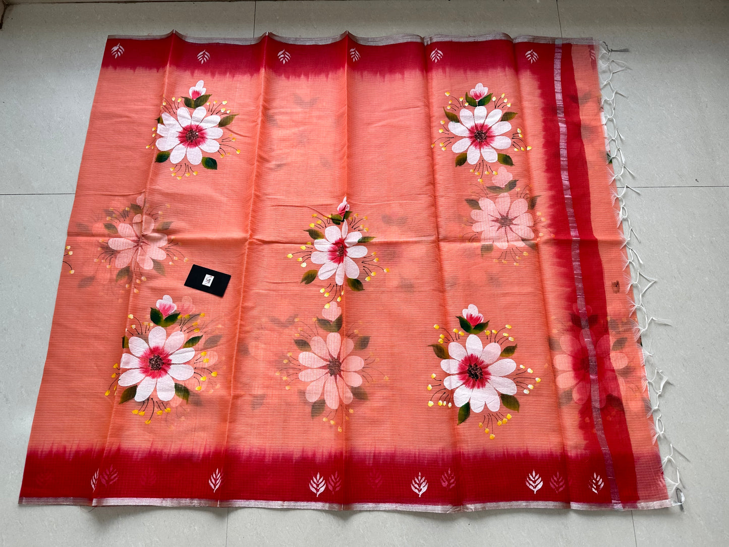 Handpainted Kota Cotton Doria Saree