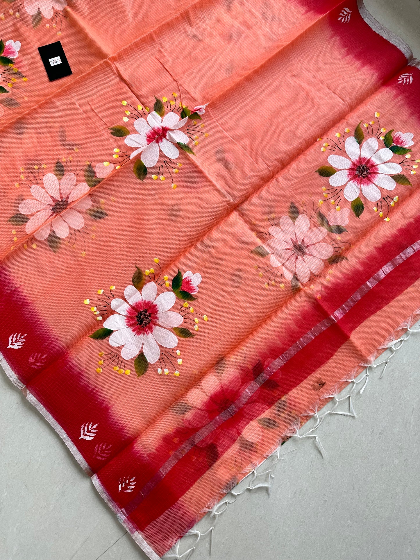 Handpainted Kota Cotton Doria Saree