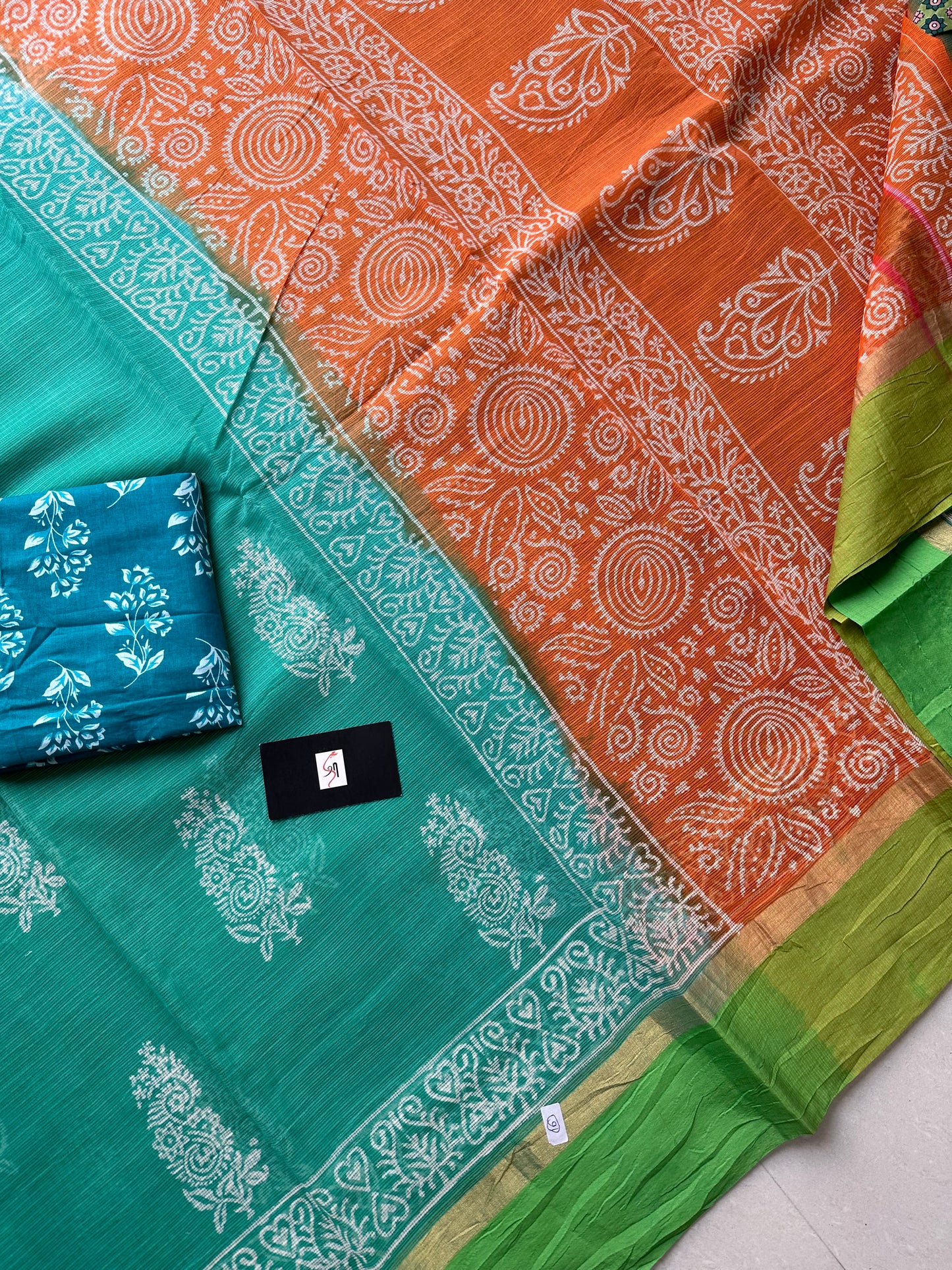 Pure HandBlock Printed Kota Cotton Doria