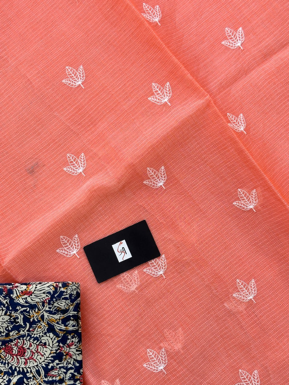 Embroidered Kota Cotton Doria Saree