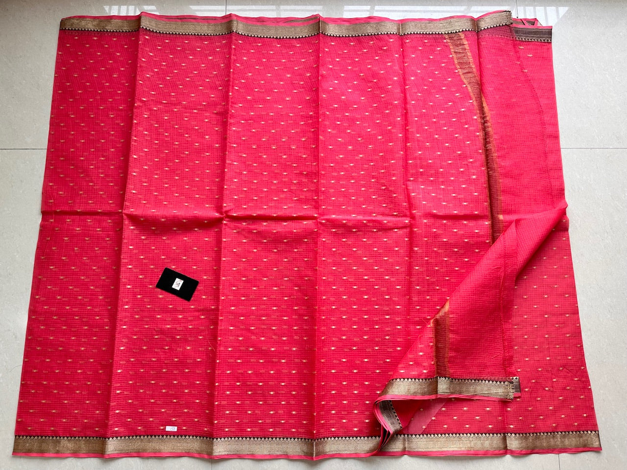 Pure Weaved Kota Cotton Doria Saree