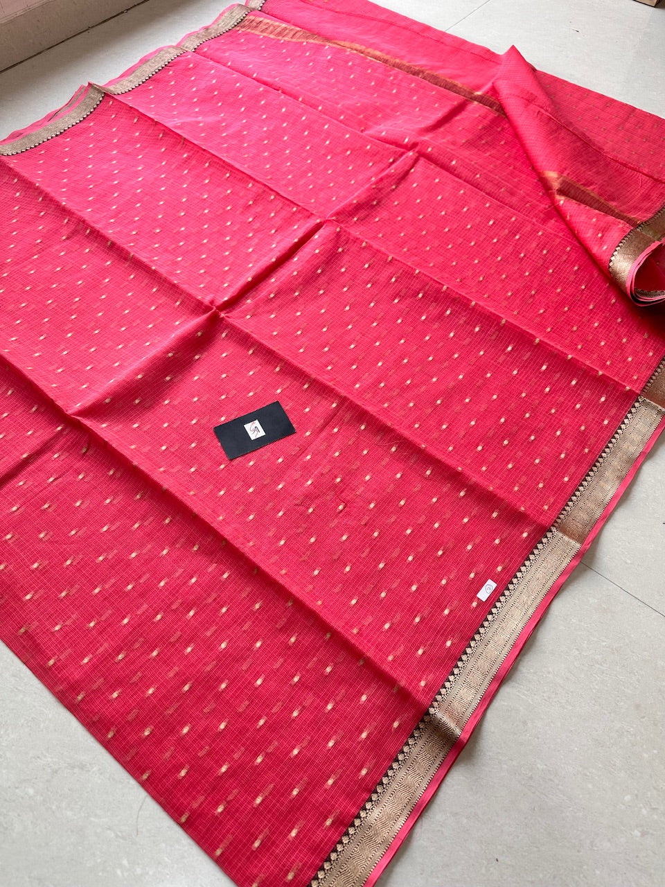 Pure Weaved Kota Cotton Doria Saree