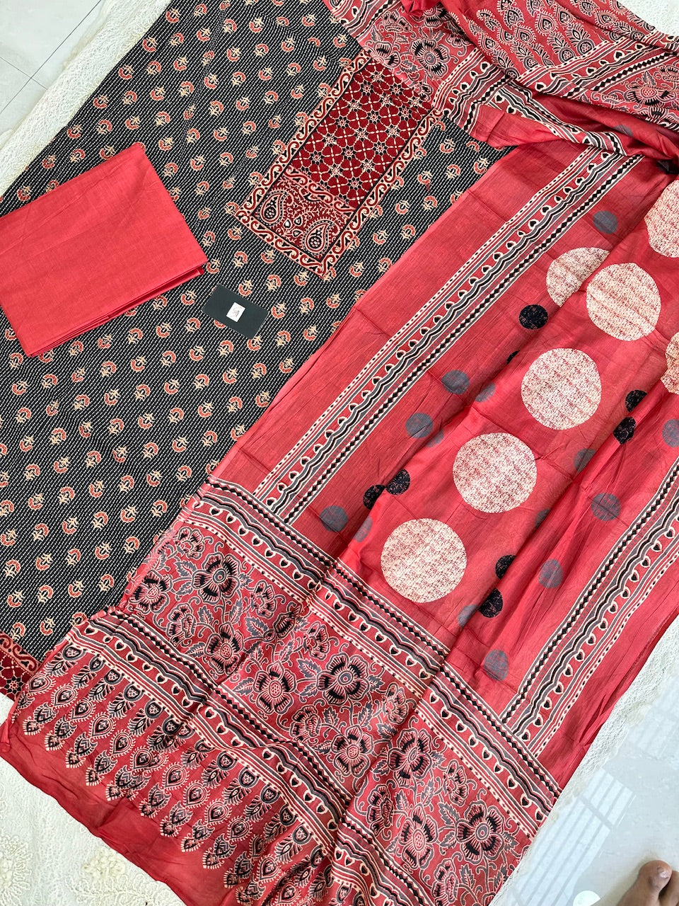 Pure HandBlock Printed Premium Weaved Cotton Suit