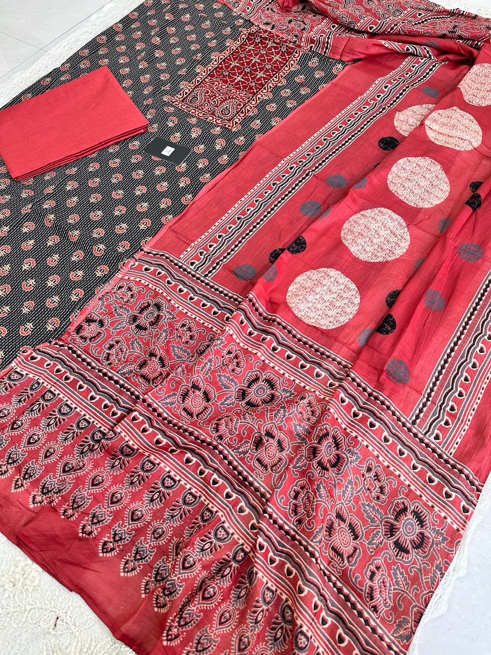 Pure HandBlock Printed Premium Weaved Cotton Suit