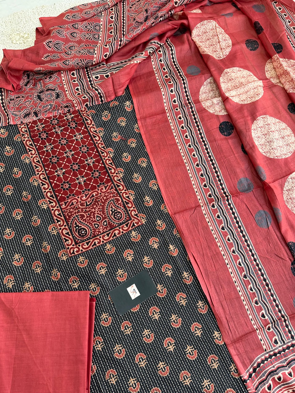 Pure HandBlock Printed Premium Weaved Cotton Suit