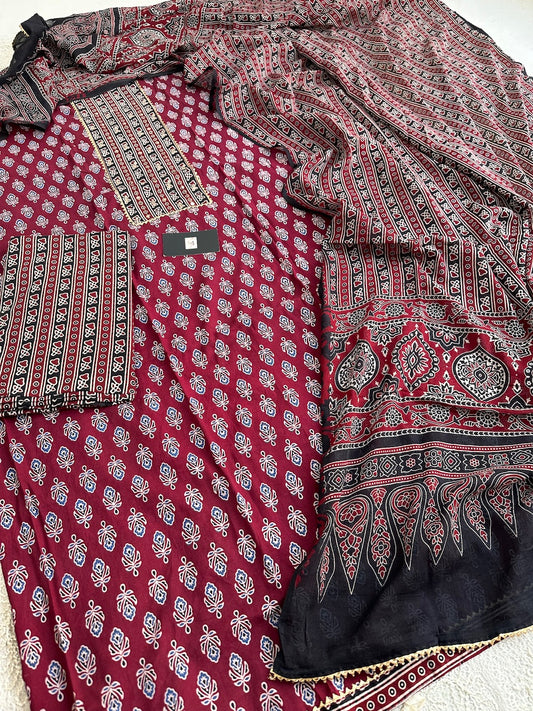 Pure HandBlock Printed Premium Cotton Suit