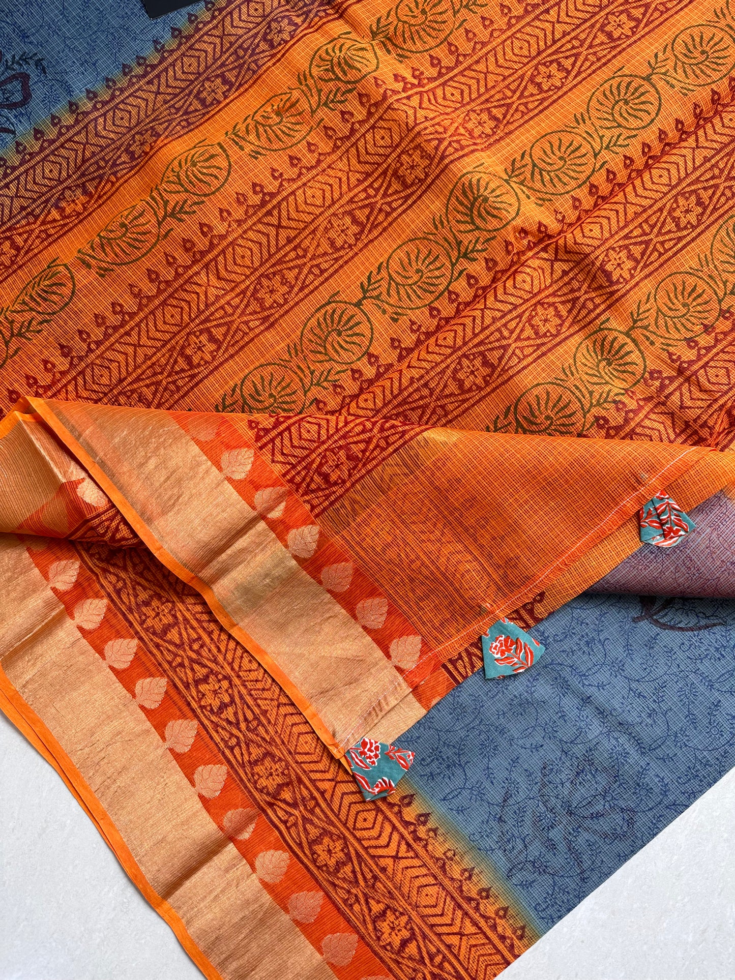 Pure HandBlock Printed Kota Doria Saree