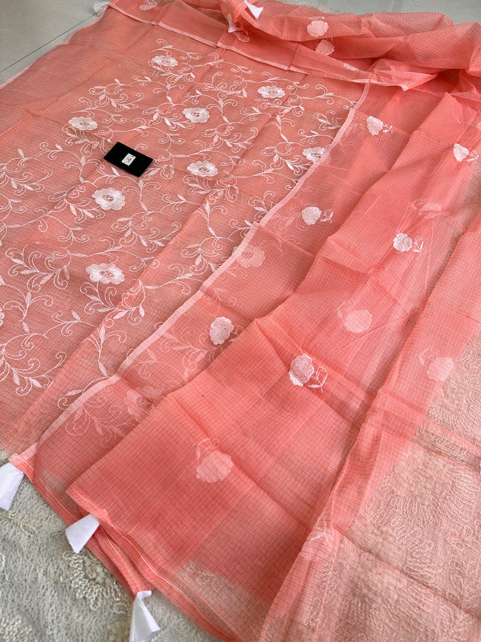 Embroidered Kota Cotton Doria Top n Dupatta (Suit)