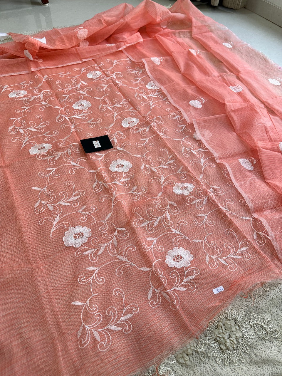 Embroidered Kota Cotton Doria Top n Dupatta (Suit)