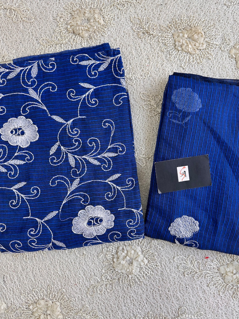 Embroidered Kota Cotton Doria Top n Dupatta (Suit)