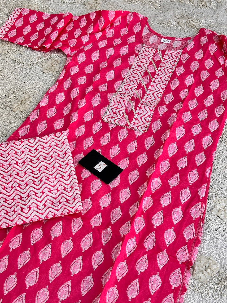 Pure HandBlock Printed Kurti N Pant Set