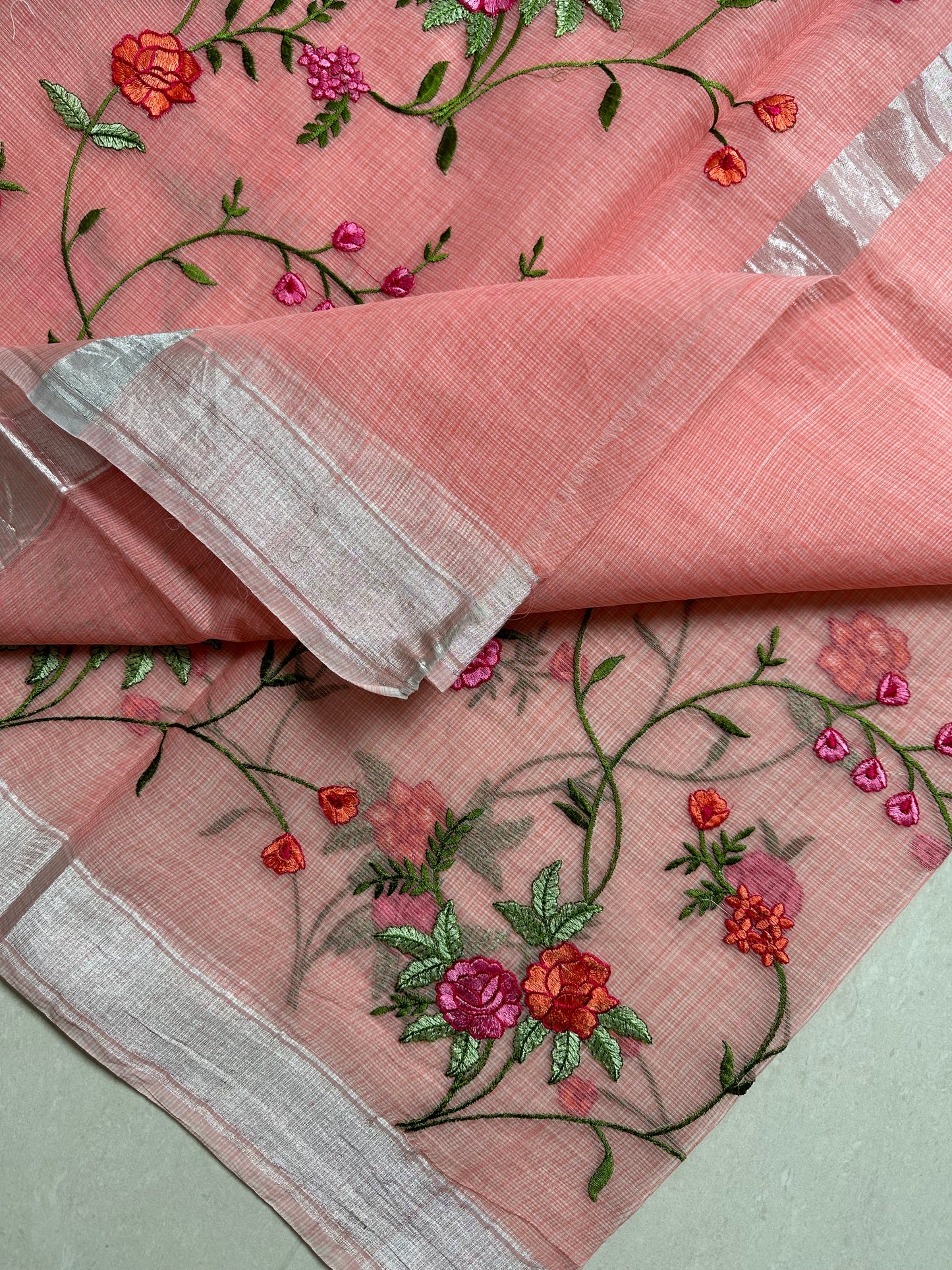 Embroidered Kota Cotton Doria