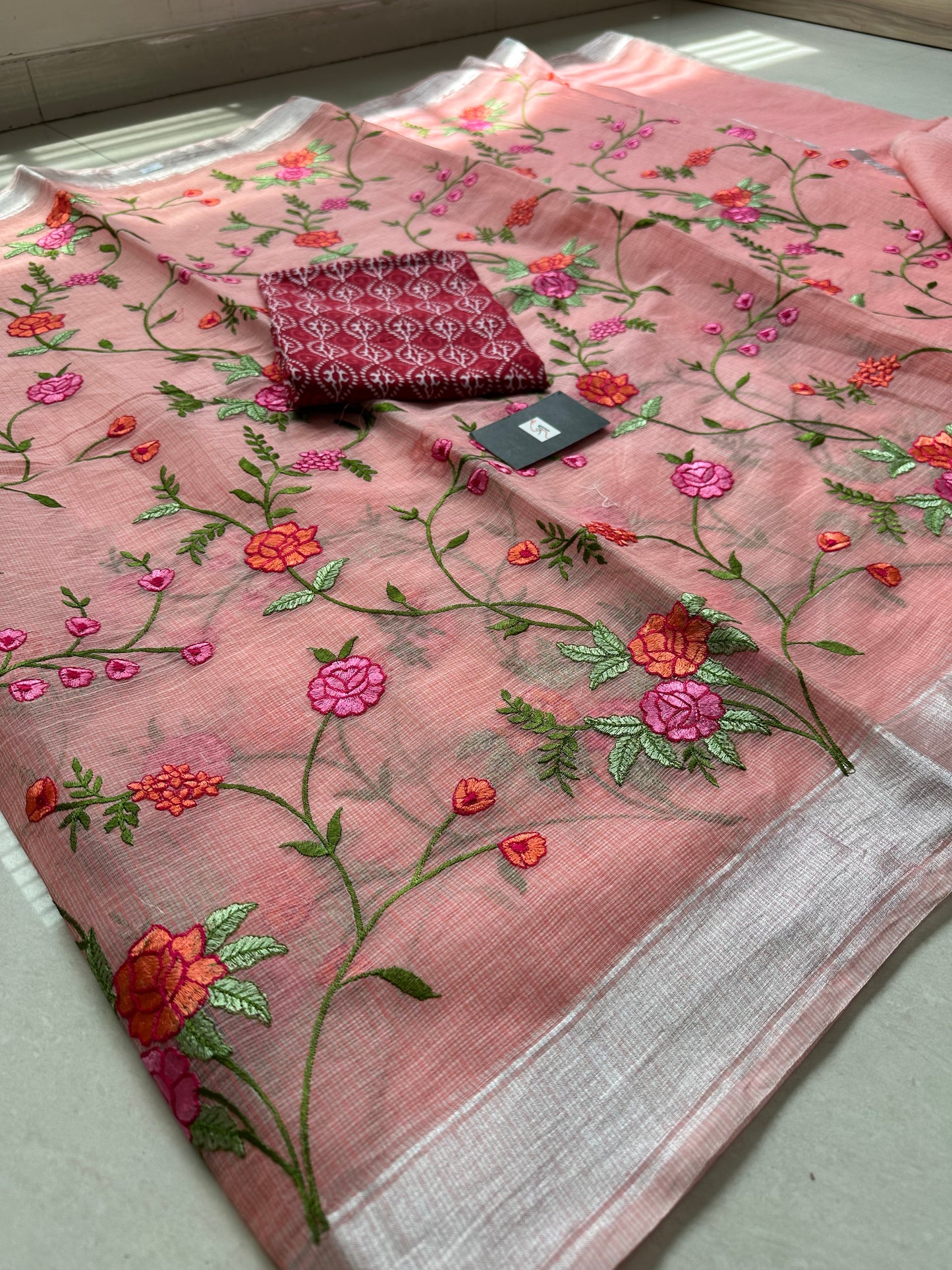 Embroidered Kota Cotton Doria