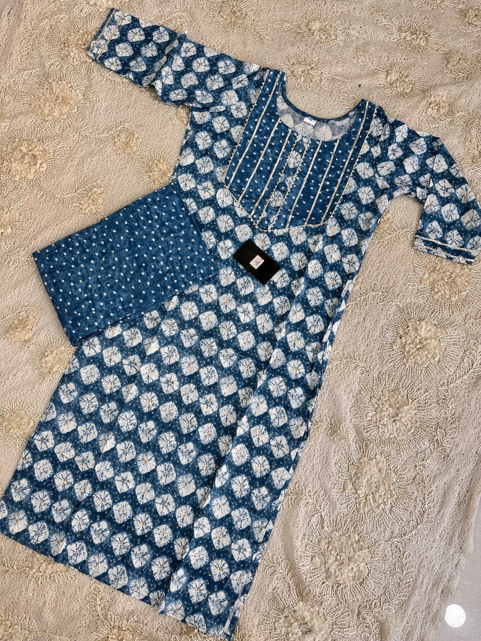 Pure HandBlock Printed Cotton Kurti n Pant