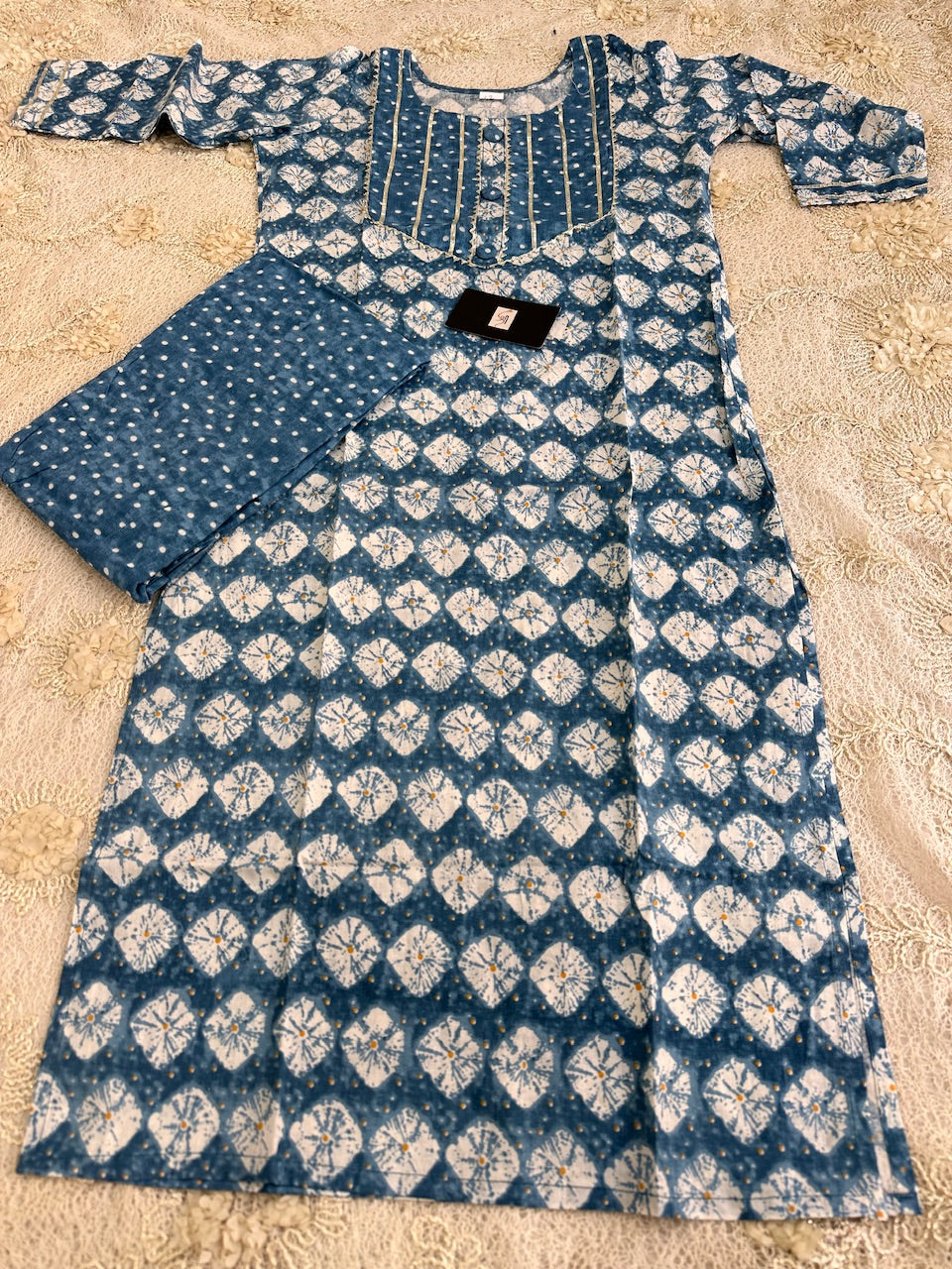 Pure HandBlock Printed Cotton Kurti n Pant