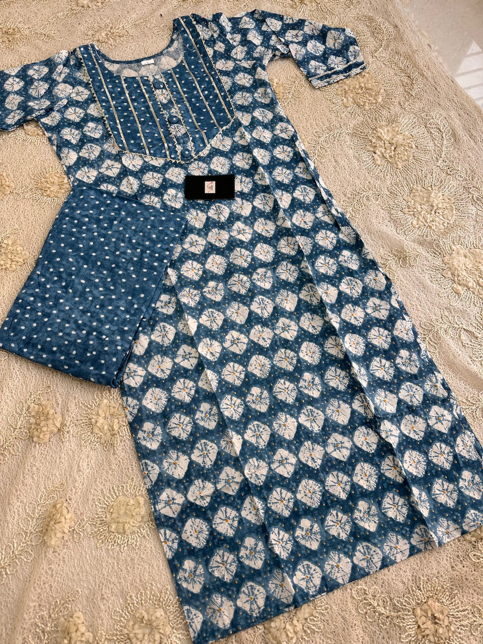 Pure HandBlock Printed Cotton Kurti n Pant