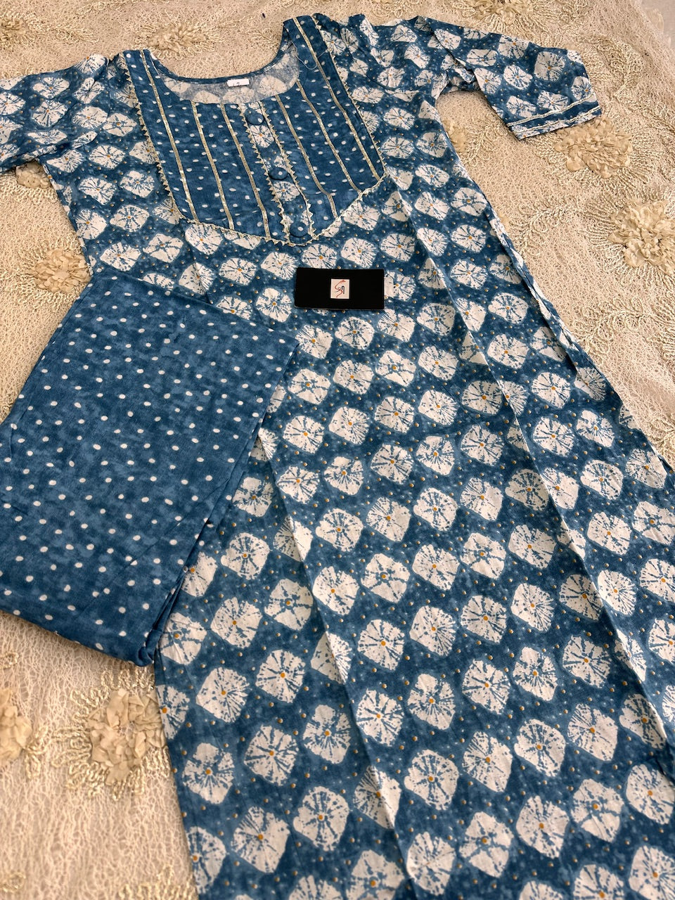 Pure HandBlock Printed Cotton Kurti n Pant