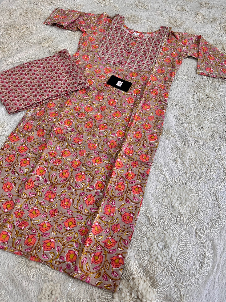 Pure HandBlock Printed Cotton Kurti n Pant