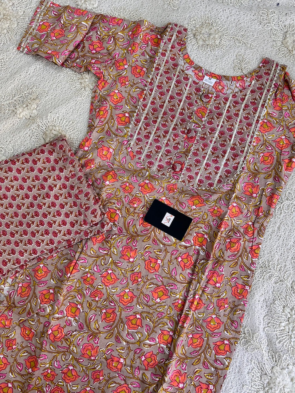 Pure HandBlock Printed Cotton Kurti n Pant