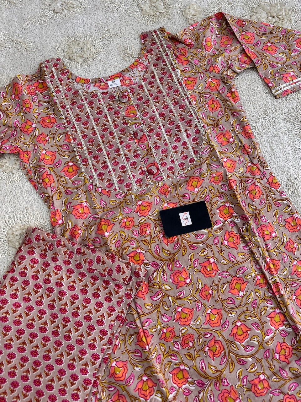 Pure HandBlock Printed Cotton Kurti n Pant