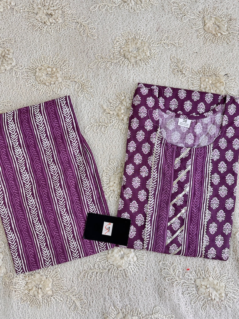 Pure HandBlock Printed Cotton Kurta N Pant Set