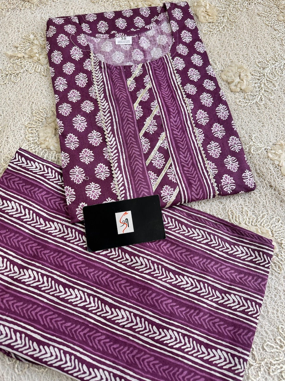 Pure HandBlock Printed Cotton Kurta N Pant Set